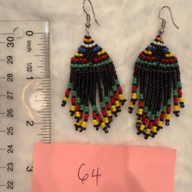 Black beaded earring (Kenya) item 64 item