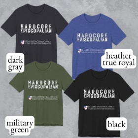 Adult "Hardcore Episcopalian" T-shirt - Bella+Canvas 3001 item