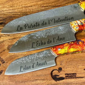 Exceptionnel ensemble de Couteau Custom St-Mathieu du Parc item