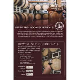 Left Foot Charley Barrel Room Experience item