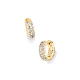 Kendra Scott 14K gold Mikki Pave Huggie Earrings ($65 value) item
