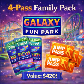 Galaxy Fun Park — 4-Pass Family Pack 🚀✨ item