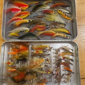 Vintage Perrine Fly Box and Flies item