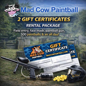 Mad Cow Paintball Rental Package Gift Certificates (x2) item