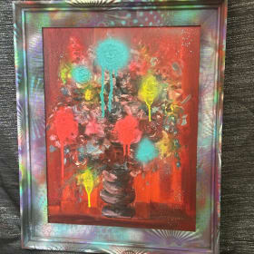 California Edge: Wasted Paint - Abstract Colorful Bouquet item
