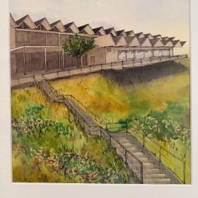 El Camino High School Water Color Painting item
