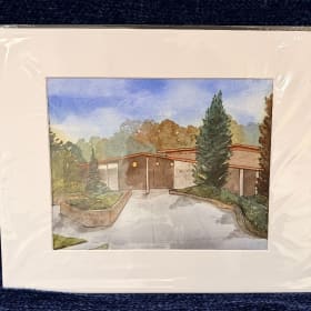 Orange Memorial Pool Watercolor Painting item