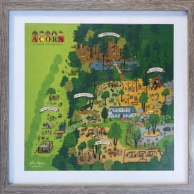 47. Custom Framed Map of Acorn School (16” x 20”) item