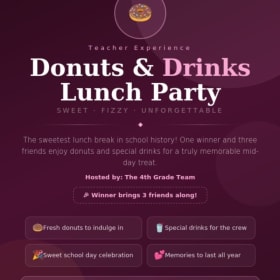 Donuts and Drinks Lunch Party with the 4th Grade Team item