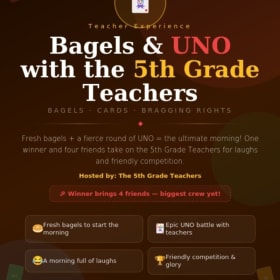 Bagels and UNO with the 5th Grade Teachers: item
