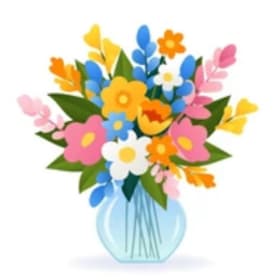 Large vase of flowers item