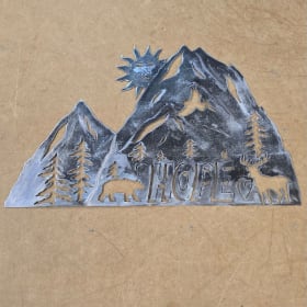 Custom Metal Hope Mountain Sign item