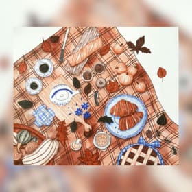 Artwork "An Autumn Tea Party" (2021) item