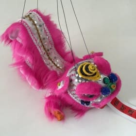 Lion Dance Puppet in Purple/Pink item
