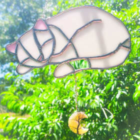 Custom Cat Stained Glass item