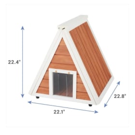 Wooden A-frame cat house item