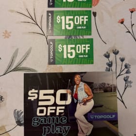 46) Topgolf coupons item