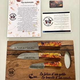 Exceptionnel ensemble de Couteau Custom St-Mathieu du Parc item