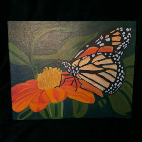 “Monarch in Bloom” Original Painting by Epic Chef Megan Hawk item