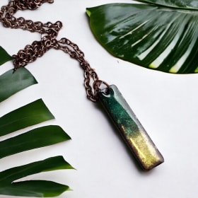 Enameled copper necklace from Aflame Creations item