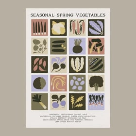 "Spring Vegetables" - Liz Tregaskis Print item