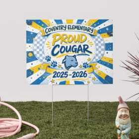 Proud Cougar Color Burst Yard Sign item