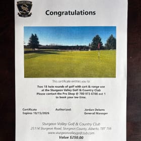 Sturgeon Valley Golf item