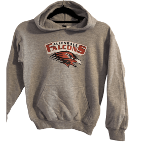 Youth S - Allendale Traditional Gray Hooded Sweatshirt item