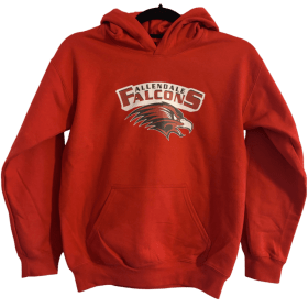 Youth M - Allendale Traditional Red Hooded Sweatshirt item