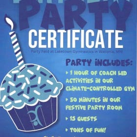 Laketown Gymnastics Birthday Party item