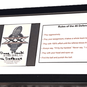 Doug Plank Hand Signed & Framed Super Bowl XX Ticket item