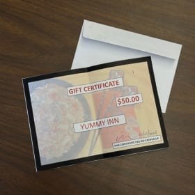 A.🍜 $50 Gift Certificate to Yummy Inn item