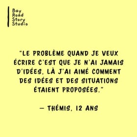 Atelier d'écriture (enfant / adulte) online - francais - $90 item