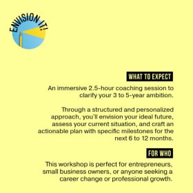 Envision your future - online workshop- Eng or Fr - $350 item