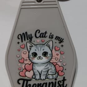 Photo of My Cat Is My Therapist Key Chain