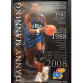 Autographed Danny Manning Poster (KU) 24"x36" item