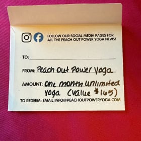 Peach Out Power Yoga Gift Card #2 item