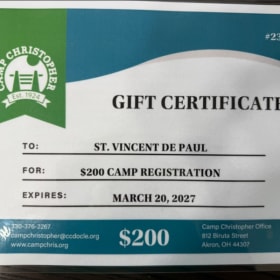 2nd Grade Donation- Camp Christopher Adventure Package item