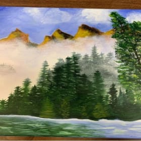 Mountain Mist painting by Sandra Carlin (Value $50) item