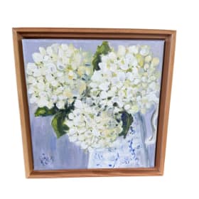 White Hydrangeas in Chinoiserie Pitcher item