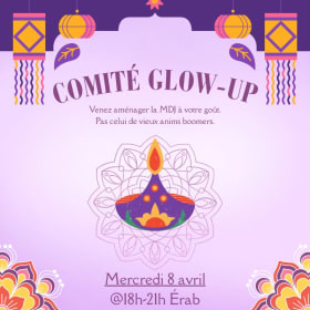 Comité Glow-Up – 8 avril @18h-21h ÉRAB item