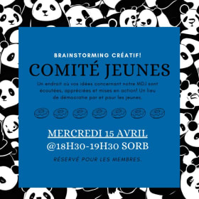 Comité jeunes – 15 avril @18h30-19h30 SORB item