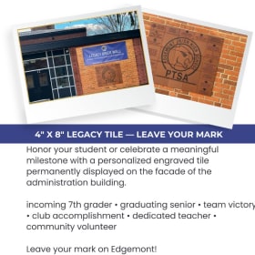 4" x 8" LEGACY TILE — LEAVE YOUR MARK item