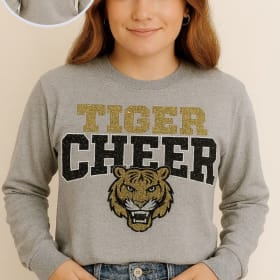 Long Sleeve Tiger Cheer Shirts S-1XL item