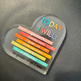 resin heart self-love item