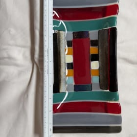 Glass Art Platter "Luminous Woven Jewels" item