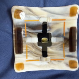 Two Nut Dishes Glass Art item