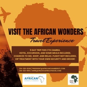 5 Day trip to Zambia, for 2. Valued at $5000. item