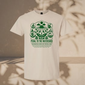 Pedal to the Watershed Adult T-shirt item