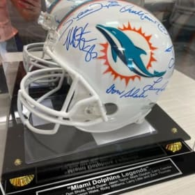 Miami Dolphins Legends Autographed Helmet item